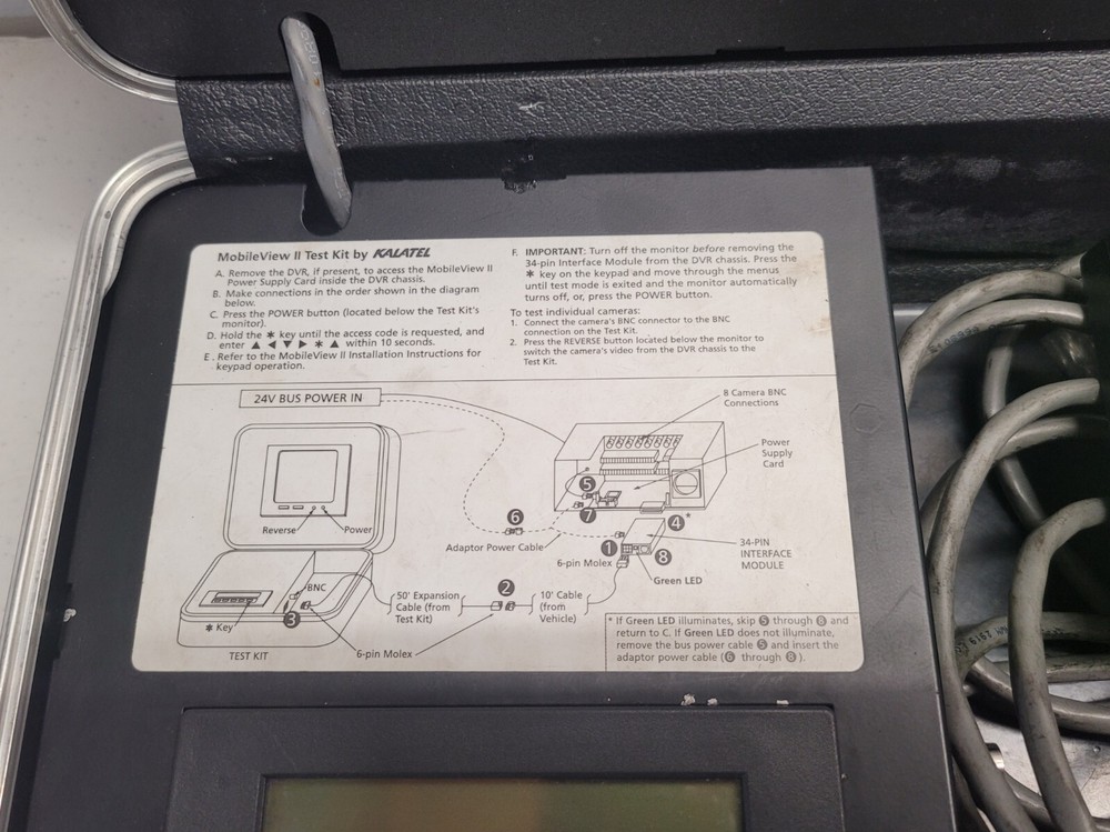 KALATEL Mobile View II Test Kit 24v Bus