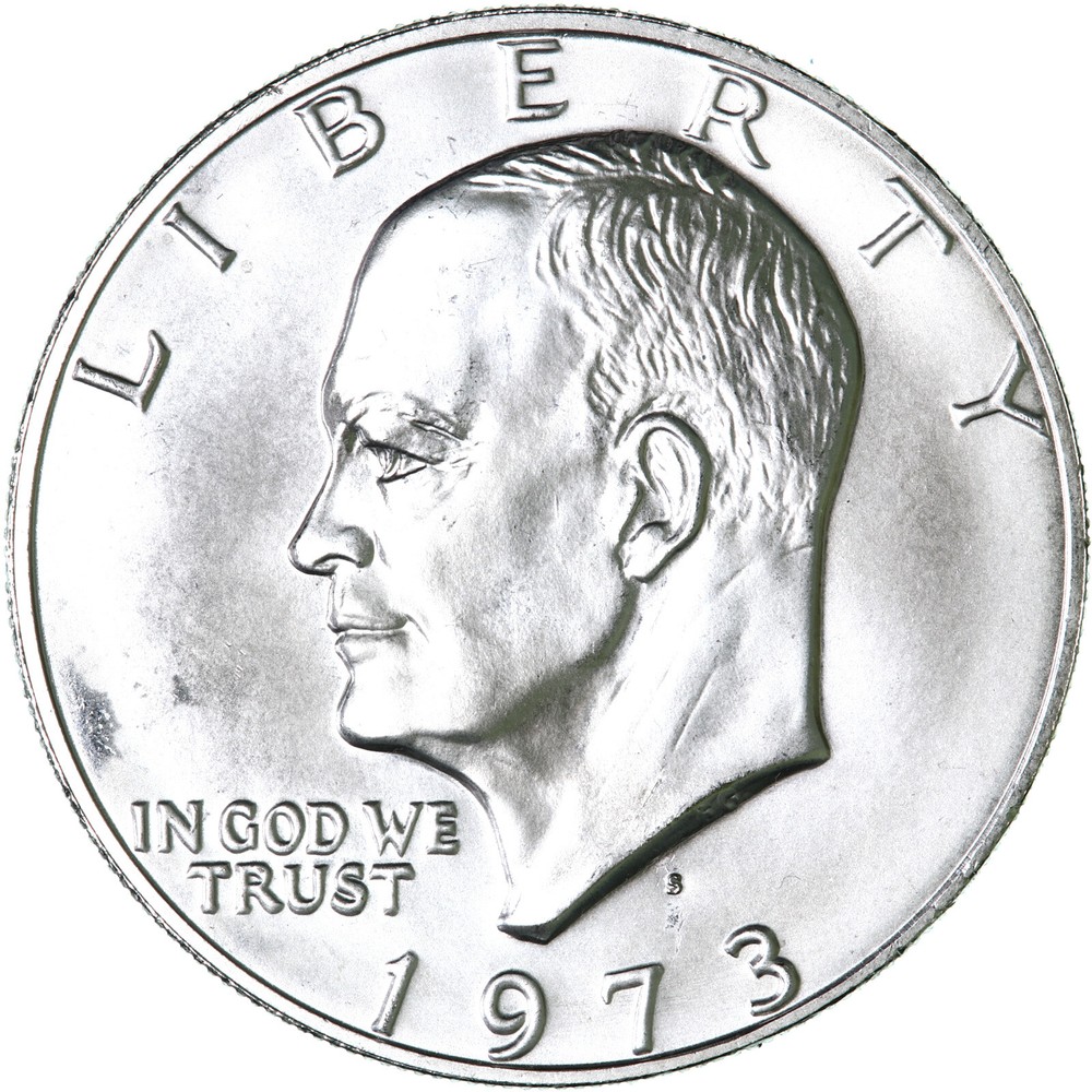 1973 S Eisenhower Dollar 40% Silver BU Ike US Coin