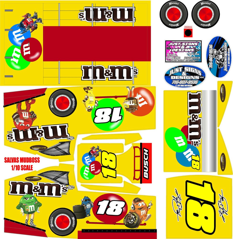 SALVAS MUDBOSS TRAXXAS SLASH KB CANDY THEME WRAP KIT
