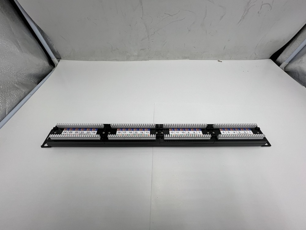 Iwillink Rackmount or Wall Mount Patch Panel Cat6 RJ45 Patch Panel Black