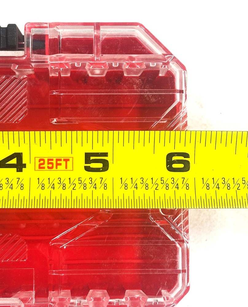 2 Craftsman Versastack Compatible Hard Storage Case Bin Red Clear Top New