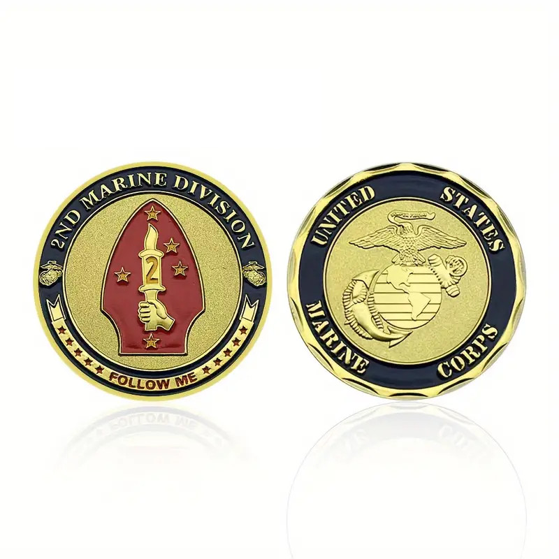 Marines 2nd Division Challenge Coin Collectable Commemorative Armed Forces 1-pc