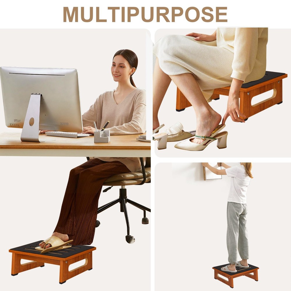 Step Stool, Bed Steps for High Beds for Adults with Non-Slip Rubber Stepping ...