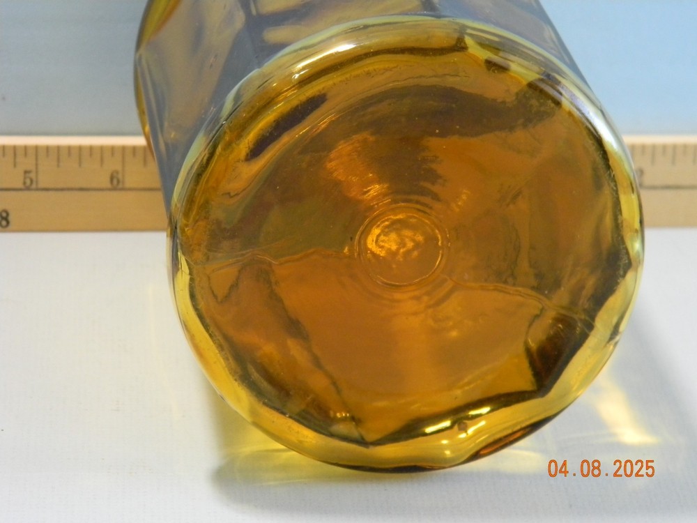 Depression era Amber Tobacco Jar