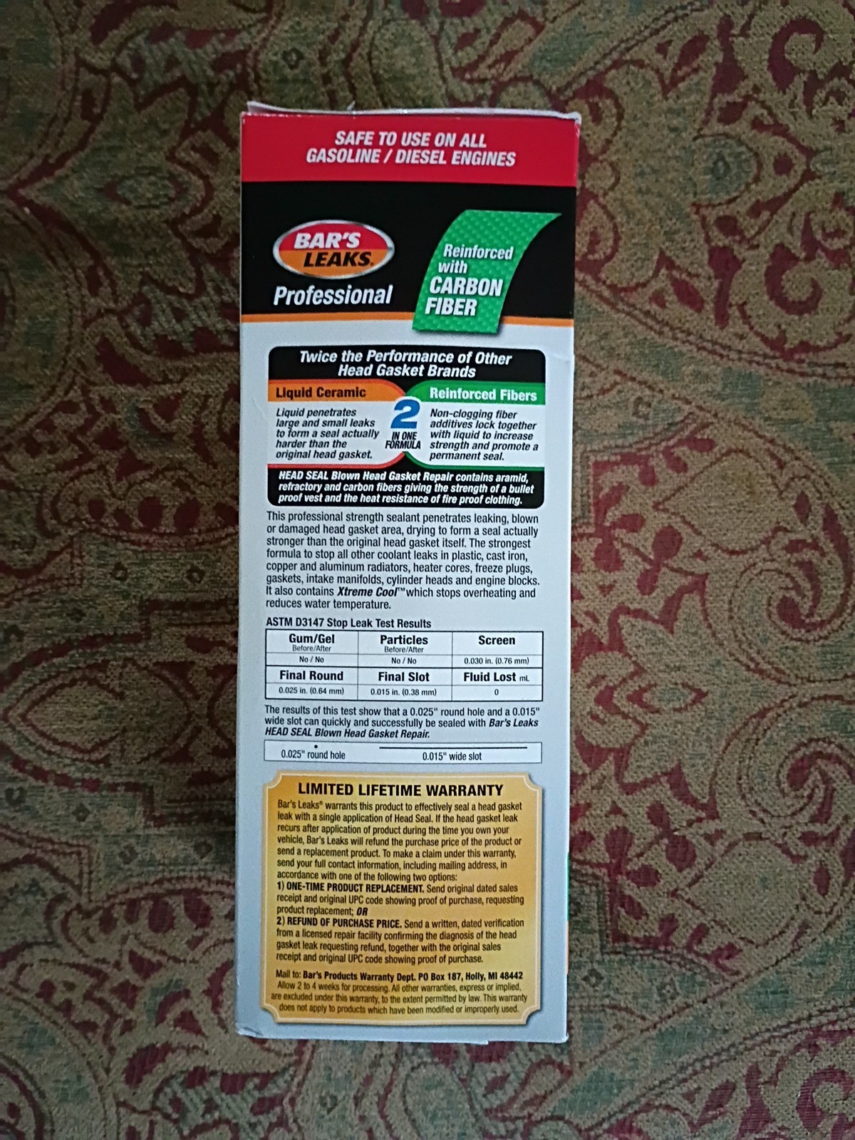 Bar's Leaks HG-1 HEAD SEAL Blown Head Gasket Repair