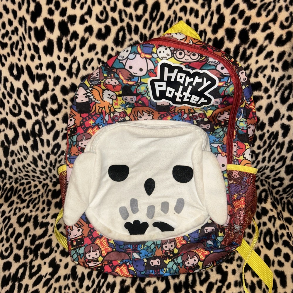 Harry Potter Hogwarts Chibi Characters Backpack Soft Hedwig Front Pocket