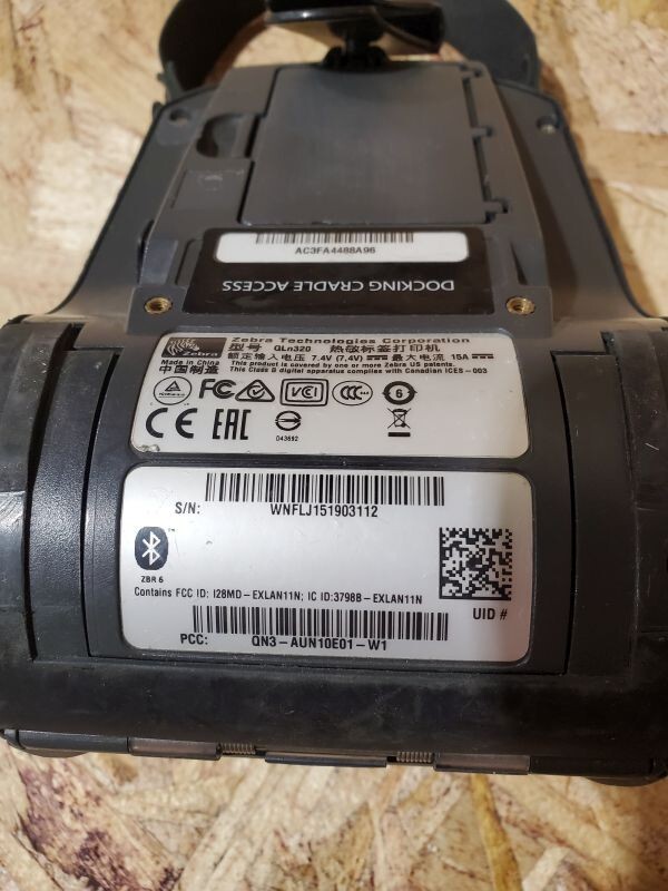 Zebra QLn320 Mobile Direct Thermal Label Printer - Untested