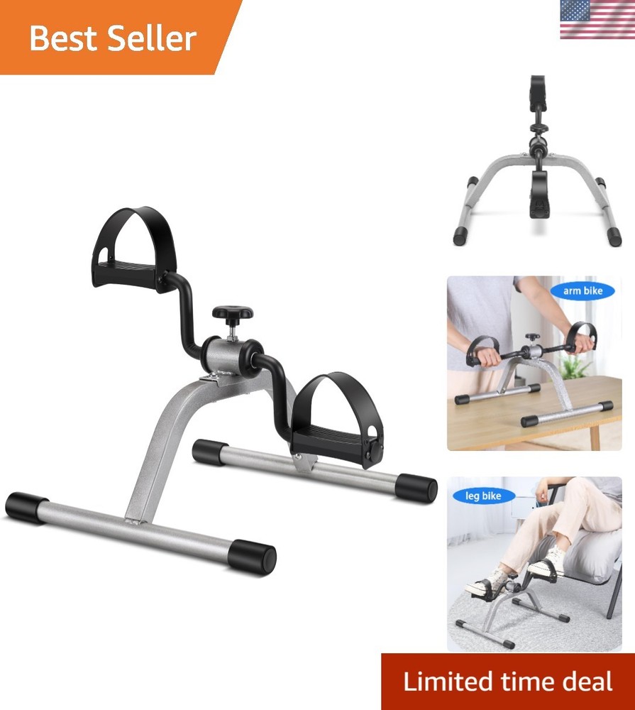 Portable Pedal Exerciser with Adjustable Resistance for Low-Impact Workouts