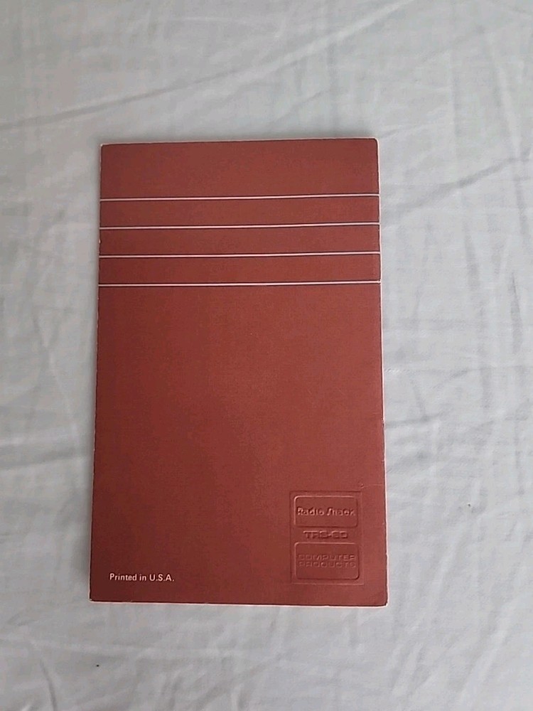 Tandy TRS-80 Model 100 Portable Computer Applications Quick Referenc Booklet