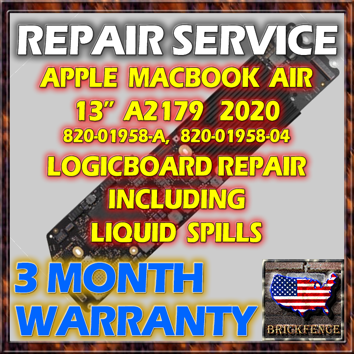 MACBOOK AIR 13" A2179 2020 820-01958-A 820-01958-04 LOGIC MOTHERBOARD REPAIR