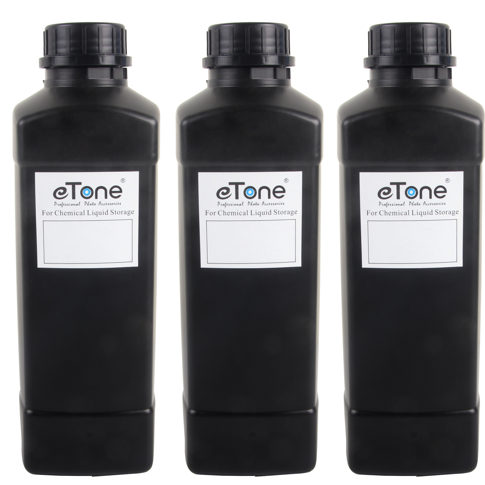 3x 1000ml Darkroom Developer Chemical Storage Bottles For 135 4x5 B/W Film Photo