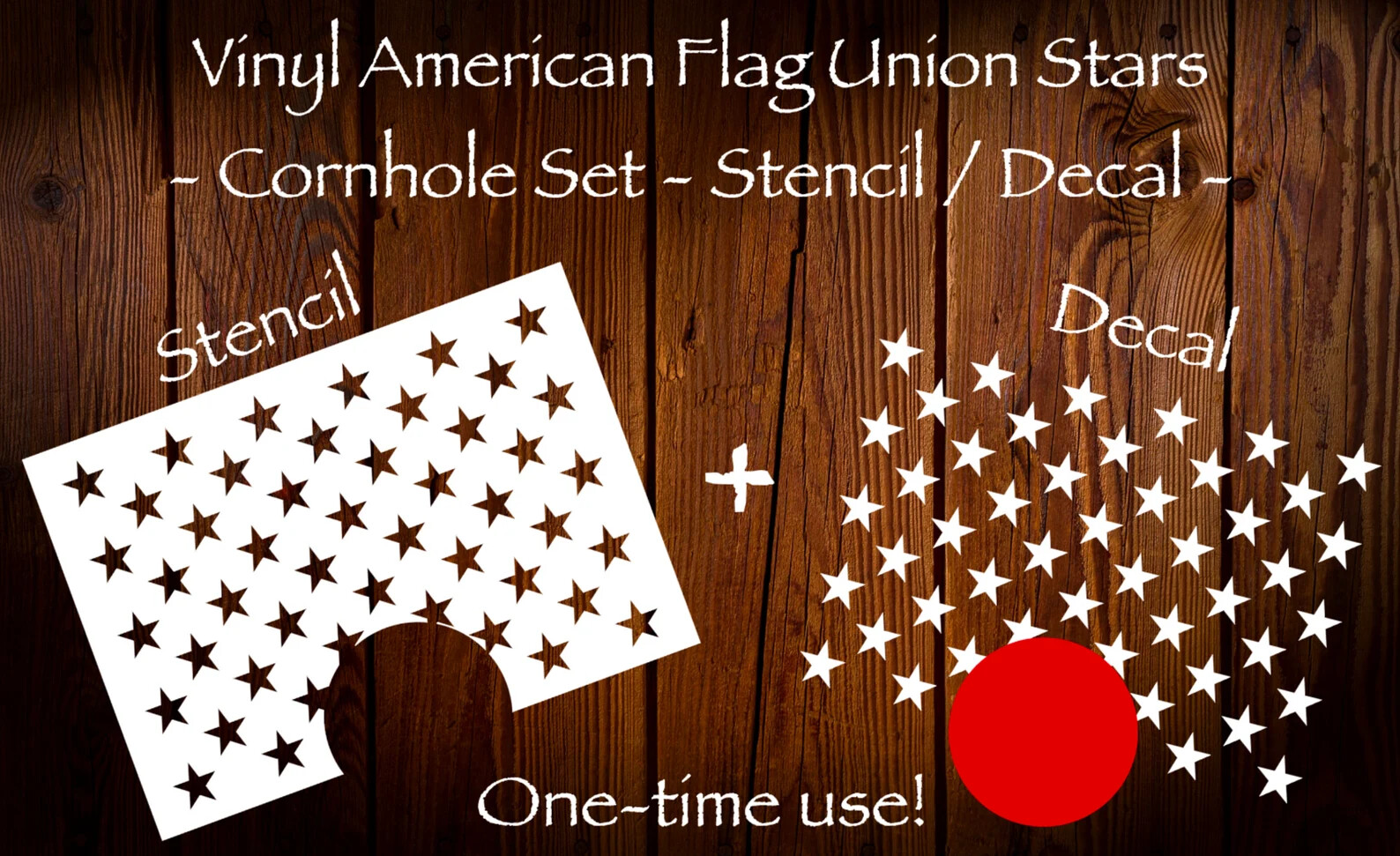 American Flag Vinyl 50 Star Union (Stencil / Decal) - Multipurpose & Wood Flag