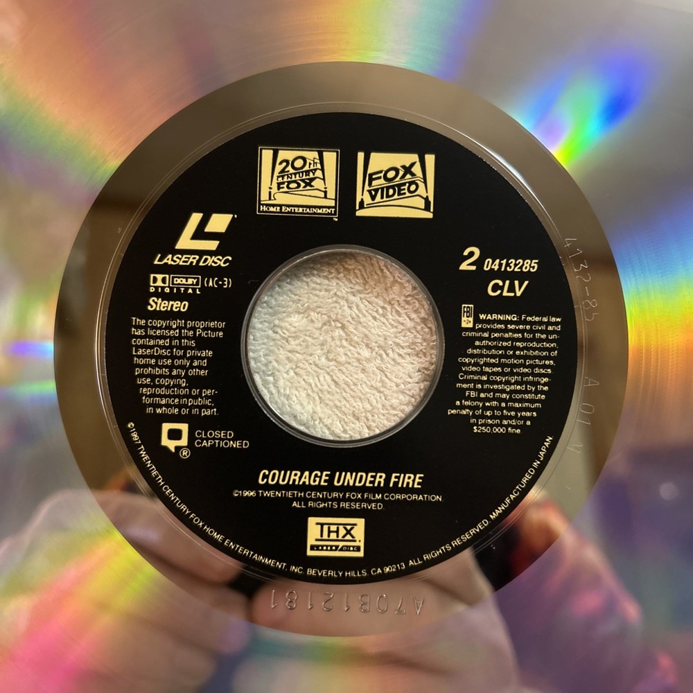 Courage Under Fire LASERDISC Denzel Washington Meg Ryan Lou Diamond Phillips