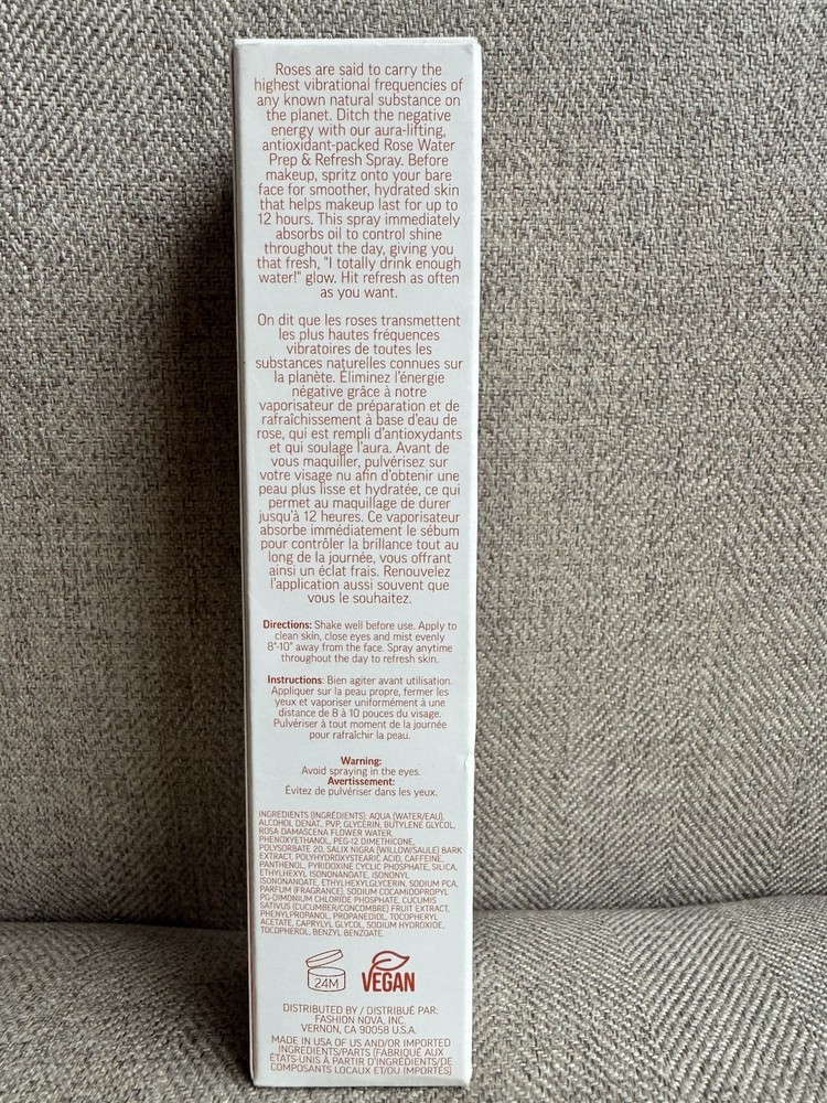 New Maven Rose Water Prep & Refresh Spray