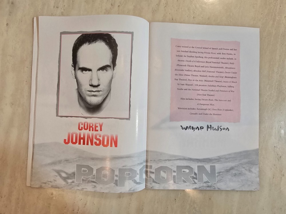 Theatre Programme Popcorn - Jack Fortune Daniel Abineri Melee Hutton