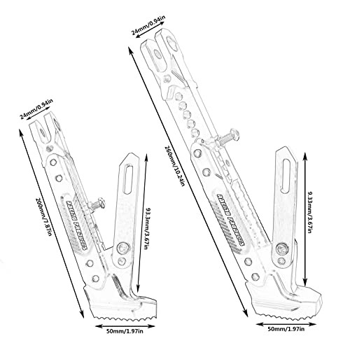 Universal Motorcycle Kickstand Adjustable Foot Side Support Parking Blue