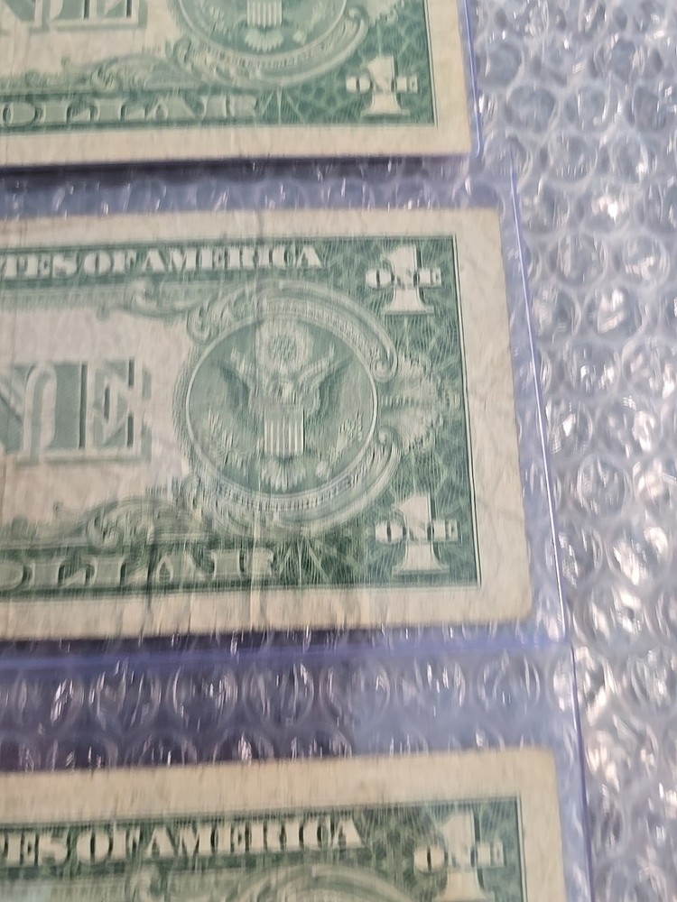 Three-$1 1935E "NO MOTTO" SILVER CERTIFICATE NOTES