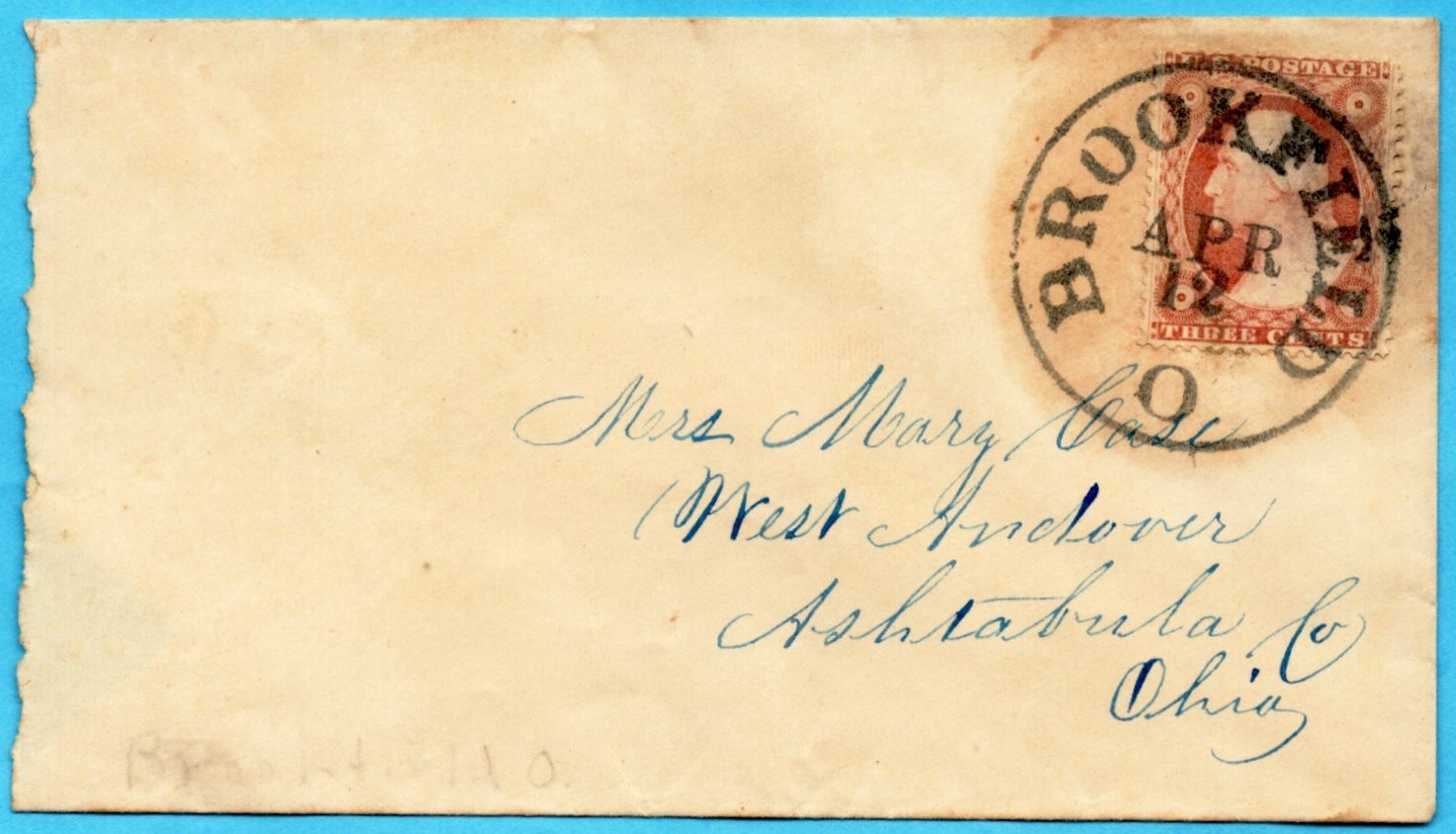 U.S. Scott : 26 w/  Full round cancel for Brookfield, Oh.    /     MB-478