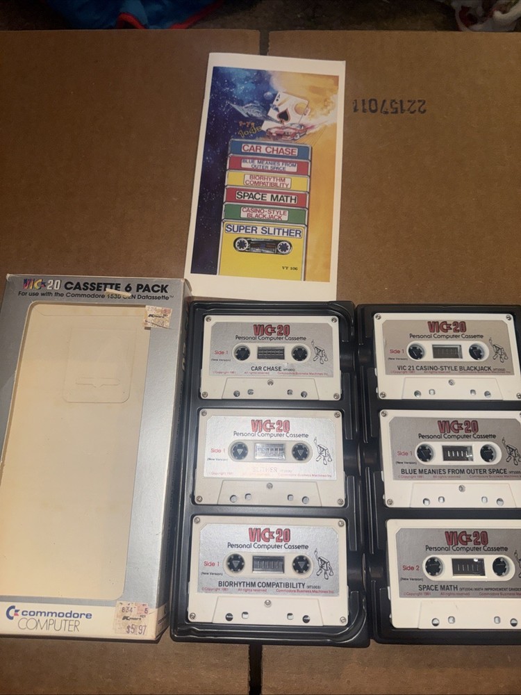 Commodore VIC-20 Cassette 6 Pack 1982