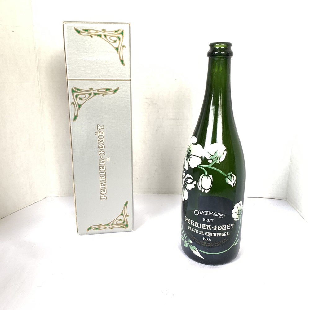 Perrier Jouet Fleur De Champagne 1988 Hand Painted Empty Bottle