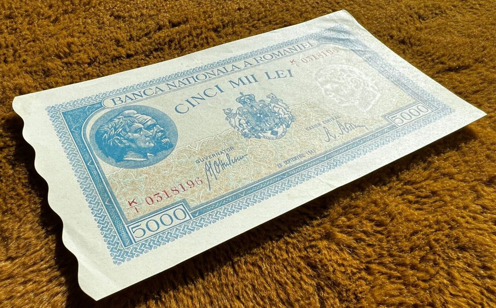 1943 - 5000 Lei (28.9.1943) Romania, #P55, Almost Uncirculated