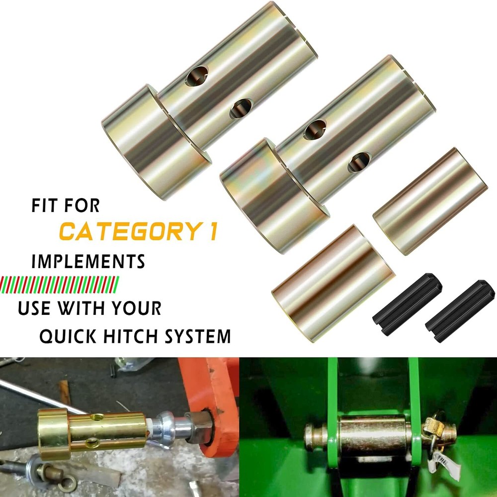 4Set Cat 1 Quick Hitch Adapter Bushing Kit For Category 1 3-Point Hitch TK95029