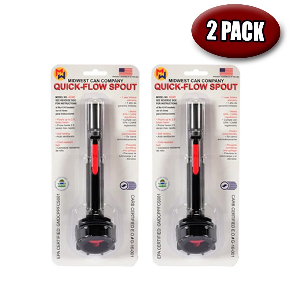MIDWEST CAN 4240 QUICK FLOW SPOUT SPILL-RESISTANT REPLACEMENT KIT - 2 PACK