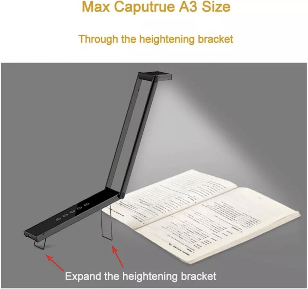 13 MP USB Document Camera for Teachers, 4K Ultra High Definition Black -