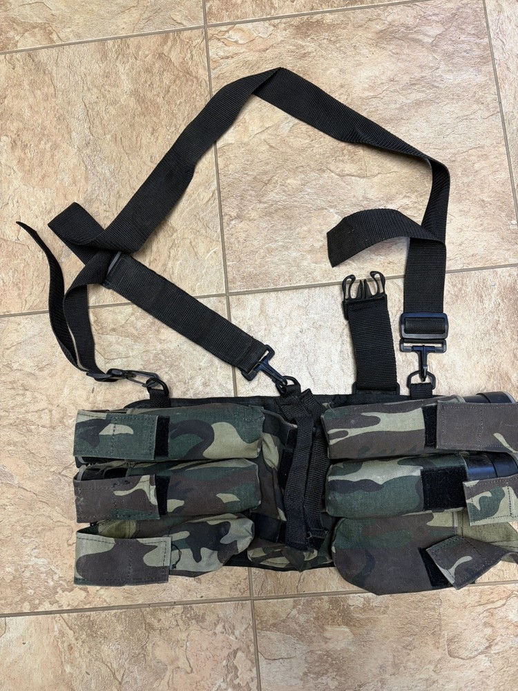 Camouflage Paintball Attack Pack Pro Harness w/ 4 pods
