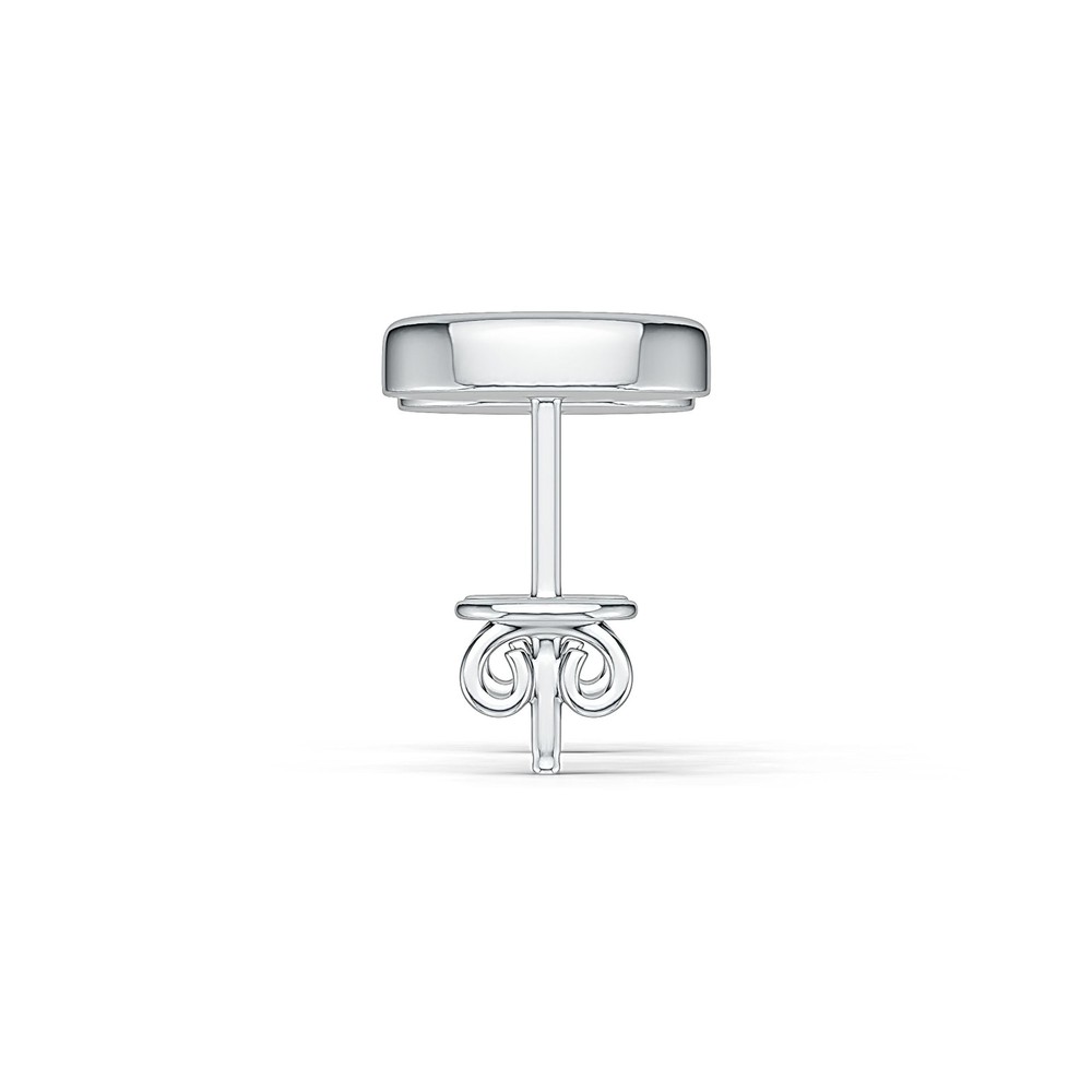 Sterling Silver Semi Mount Earrings Setting Round RD 8x8mm Cabochon Stud