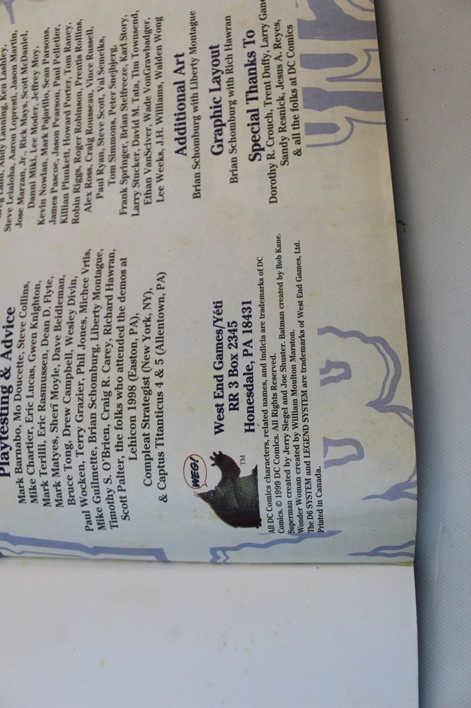 DC Universe Roleplaying Game 1999