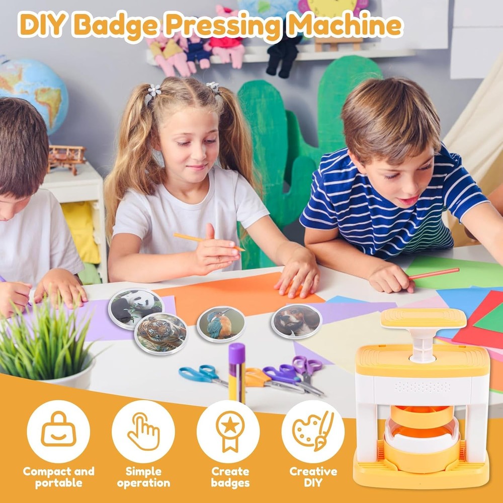 Button Maker Machines, 2.16 Inch DIY Creative Pin Press Machine Set, Versatile I