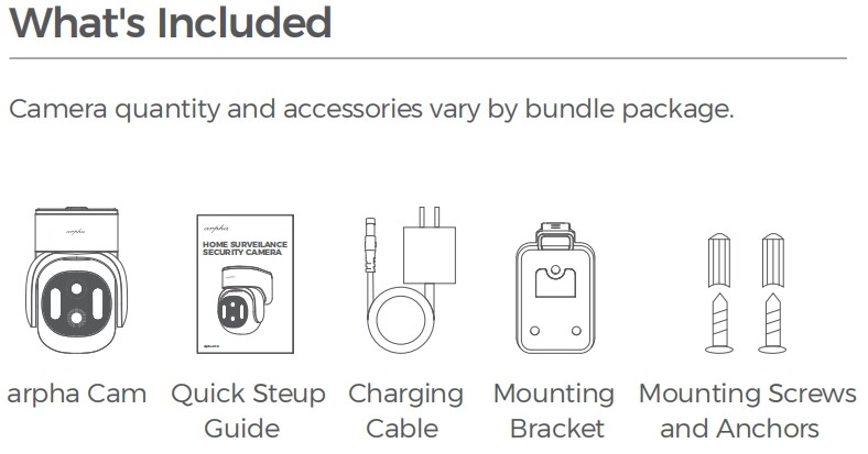 ARPHA 2MP Wireless Security Camera Outdoor Night Vision Pan & Tilt Motion Detect