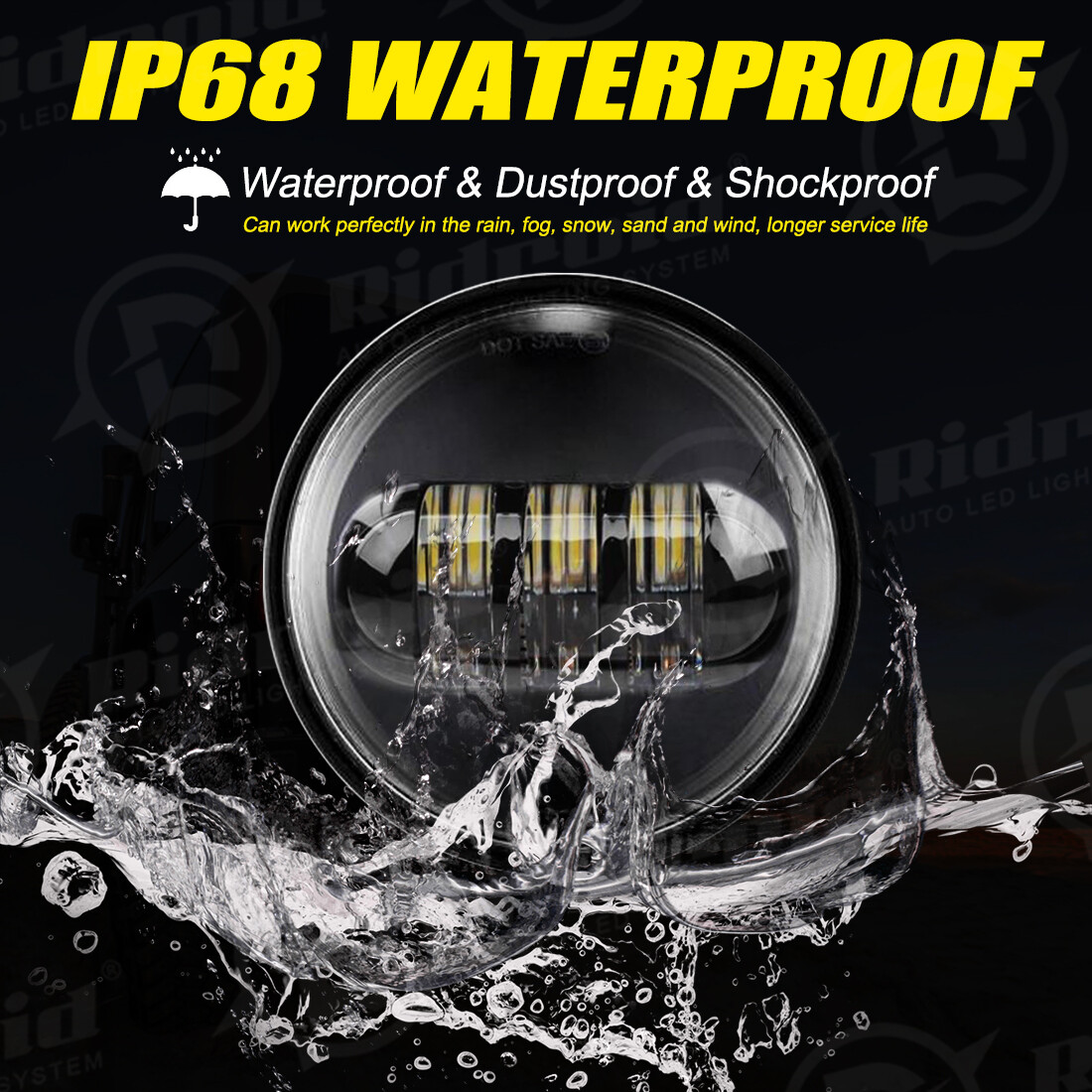 4.5 inch LED Spot Fog Passing Lights For Harley Street Glide Special FLHXS FLHX