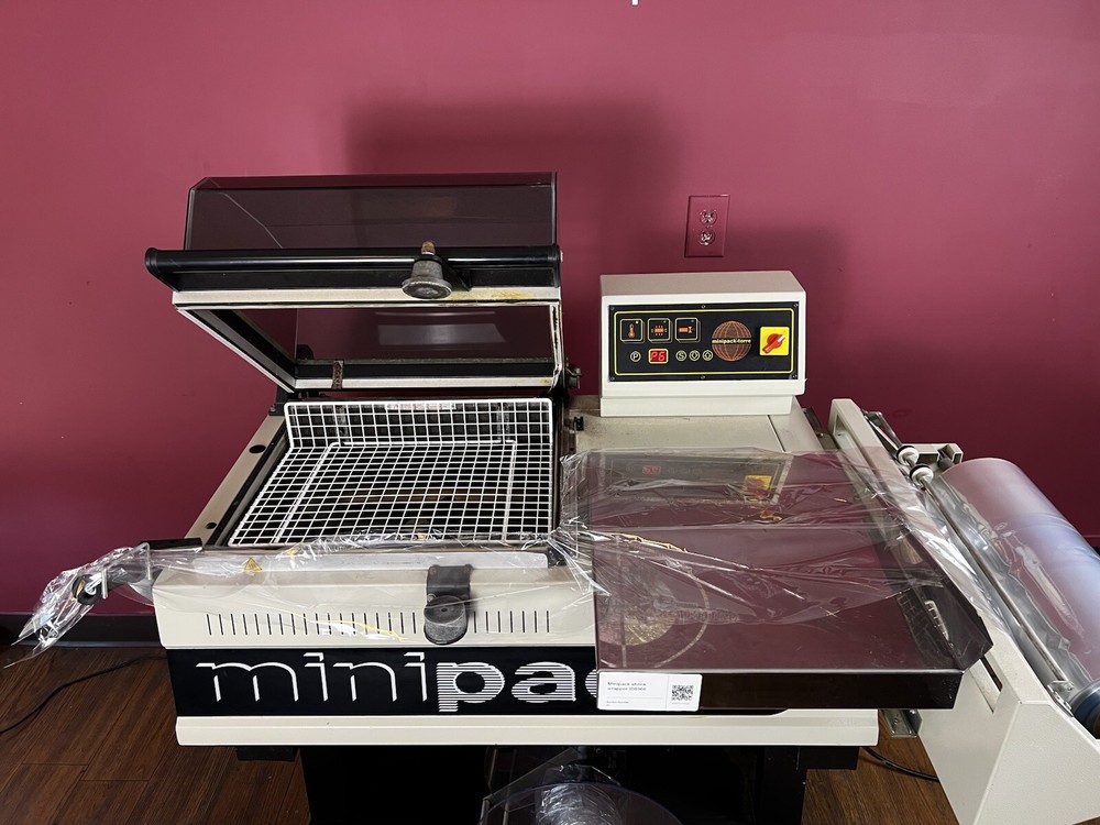 MINIPACK FM 75 DIGIT SEMI-AUTOMATIC SHRINK WRAP MACHINE !Video!