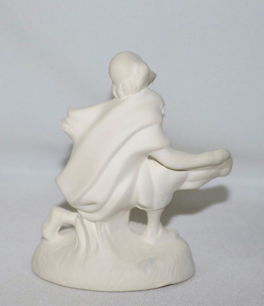 Ceramic Nativity 8” Set Accessory Peasant Kneeling Offering Bread Ready To Paint
