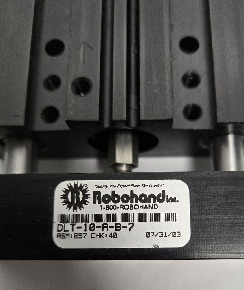 ROBOHAND DLT-10-A-B-7 BLOCK THRUSTER LINEAR SLIDE.