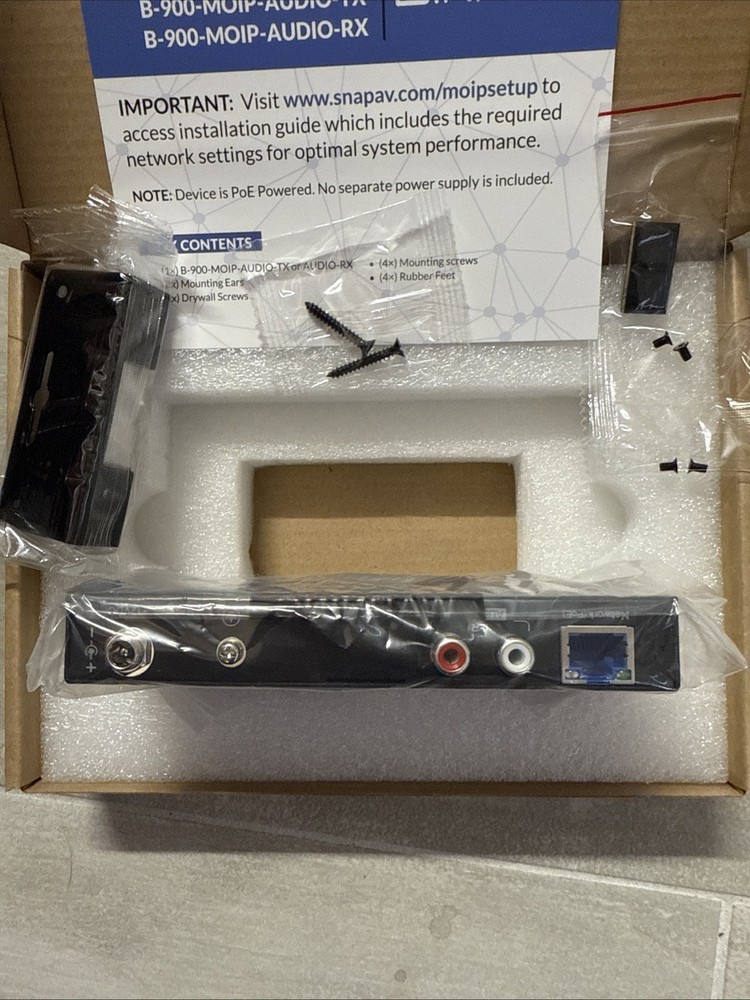 Binary B-900-MOIP-AUDIO-TX MoIP Audio Transmitter Media Over IP Black RJ45
