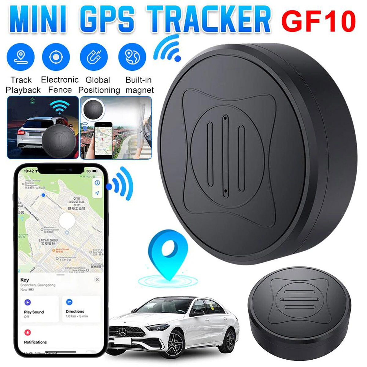 Mini Car GPS Tracker Universal Magnetic Vehicle Bike Tracking Device Wireless US