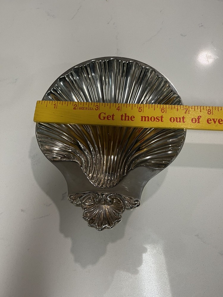 International Silver Company Seashell Dish Footed Silver Plated