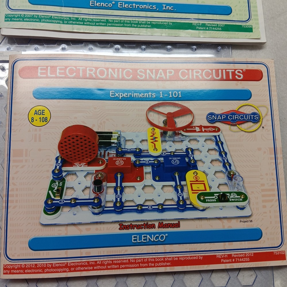 Elenco Snap Circuits Lot Projects 1-101, 102-305