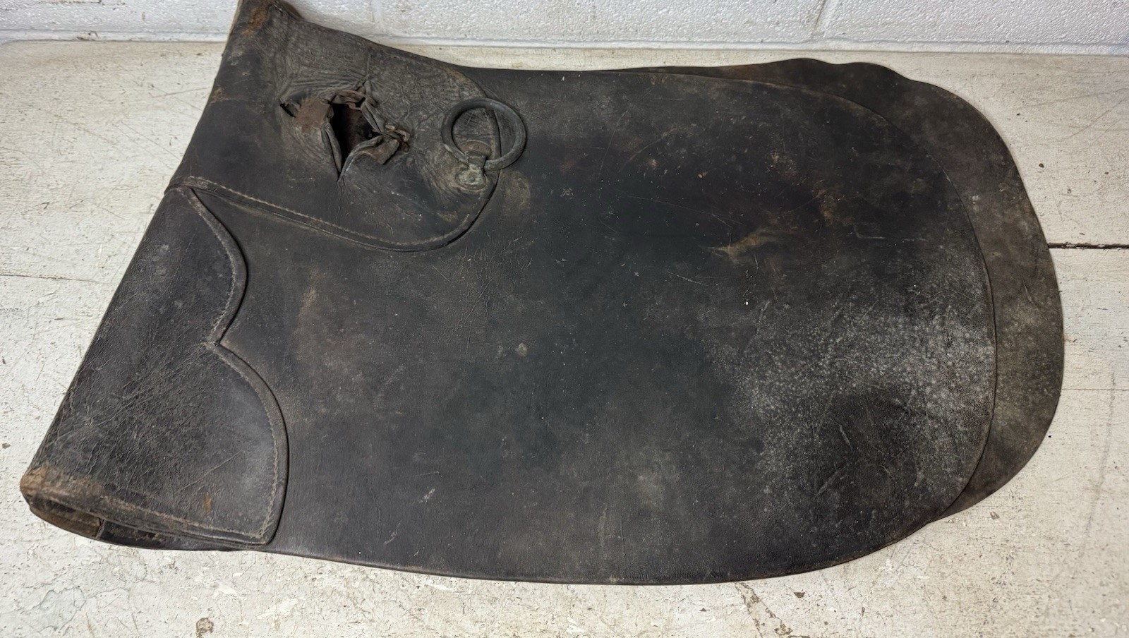 Antique Horse Leather Hames Cover Draft Horse Harness Pad Advertising