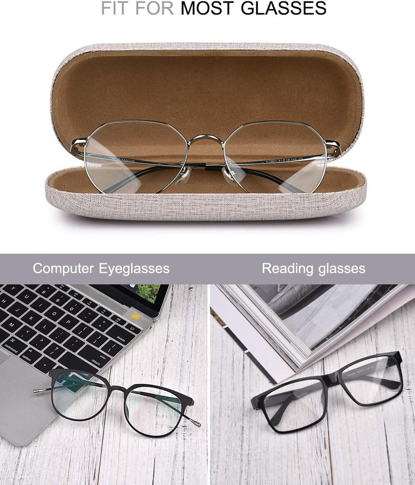 RayLove 3-Pack Hard Shell Eyeglasses Case Large Reading Glasses Hard Case