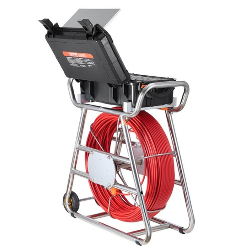 Sewer Camera 328 Ft/100M Self-Leveling Drain Camera with 10.1" Touchscreen