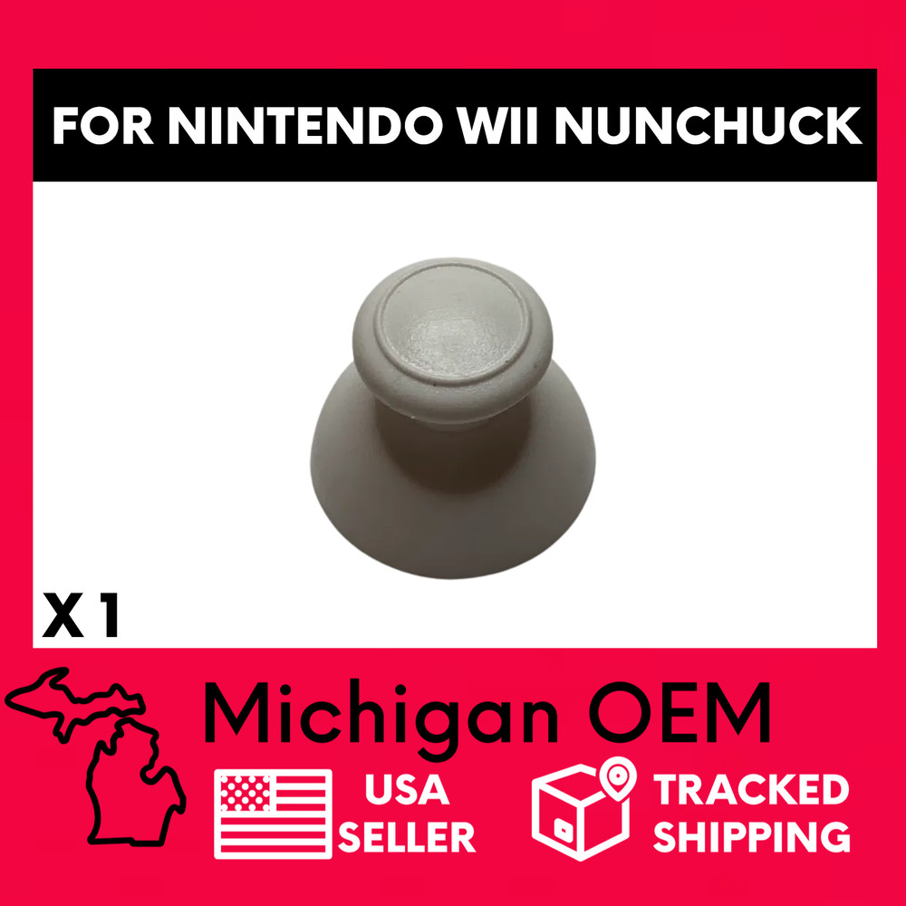 White Replacement Analog Thumbstick Cap for Nintendo Wii Nunchuck Controller