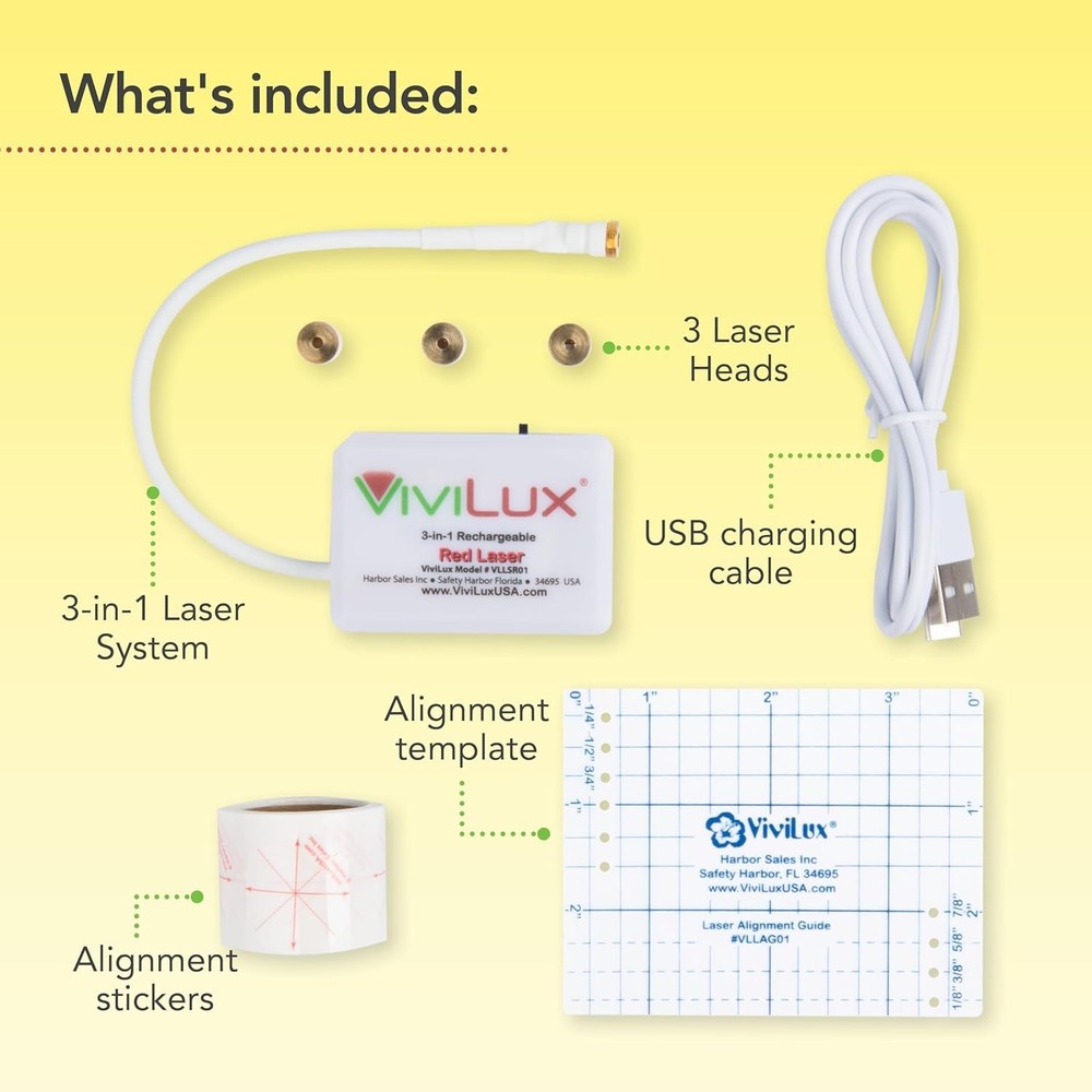 Effortless Sewing Accuracy: 3-in-1 Rechargeable Red Laser Alignment System