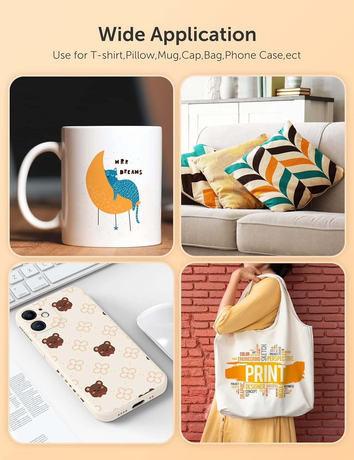 400ML Hiipoo Sublimation Ink with Heat Tape Refill for ET-2400 ET-2720 ET-2800