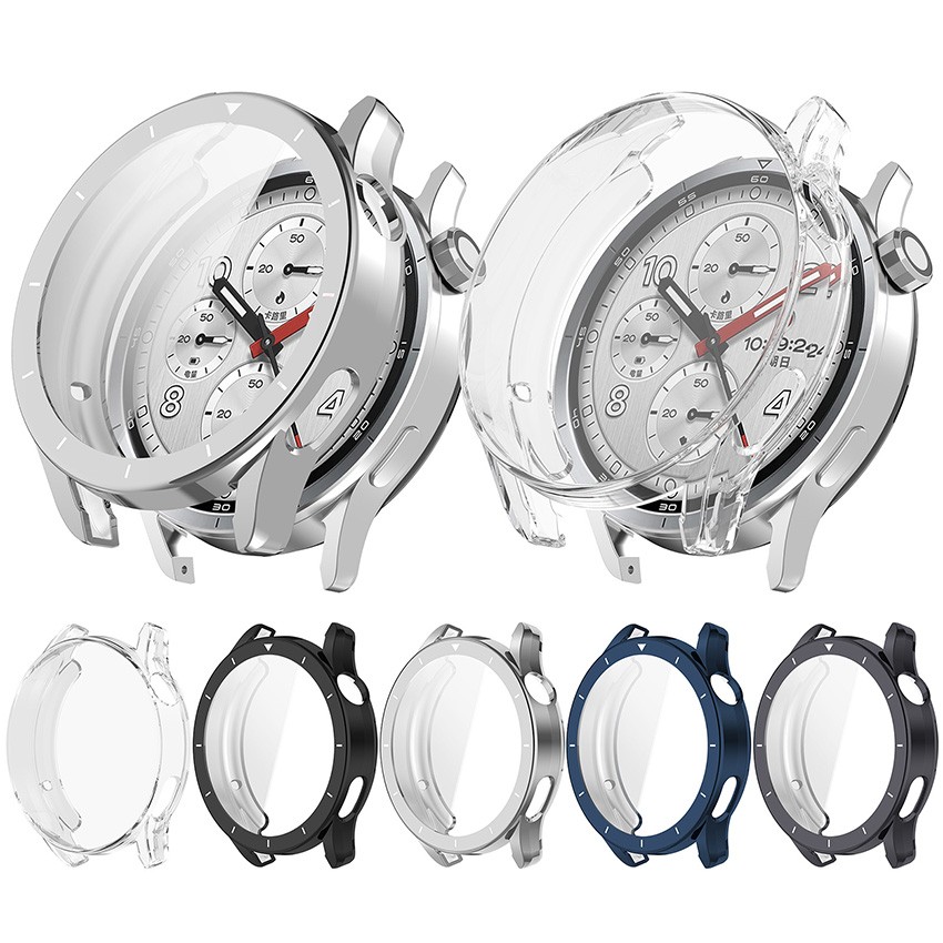 Protective Case with Integrated Tempered Glass Screen Protector for mi Watch S5