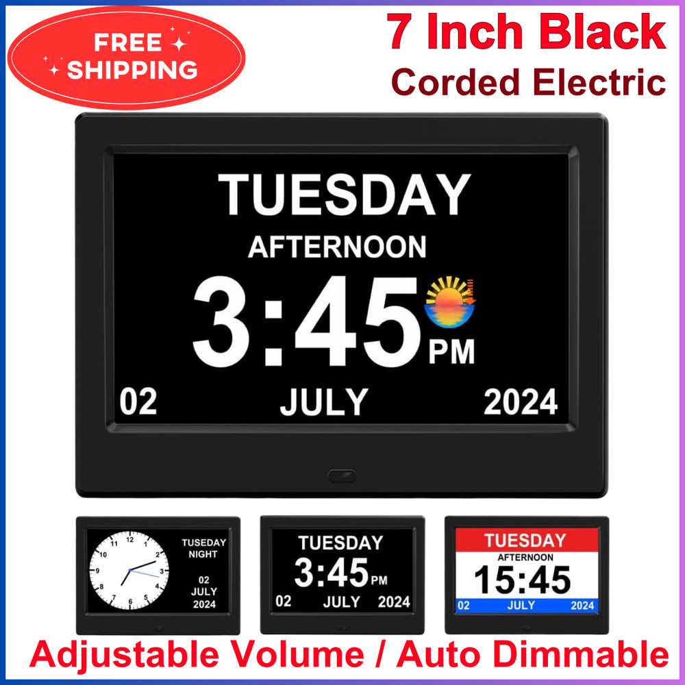 2026 Digital Clock Plug-in (No Battery), Power Outage Memory, DST Display Time