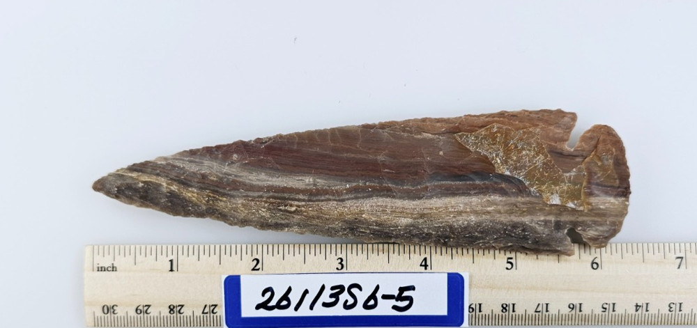 6.25" Spearhead - Lance Head - Drill Point - Knife - Hand Knapped Agate